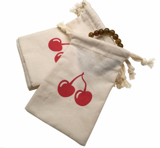 Cotton muslin bag/ cotton pouch/ cotton drawstring jewelry bag